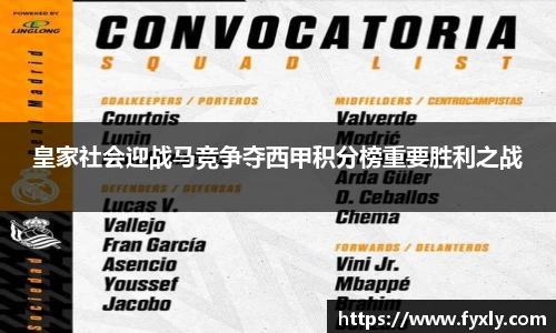 皇家社会迎战马竞争夺西甲积分榜重要胜利之战